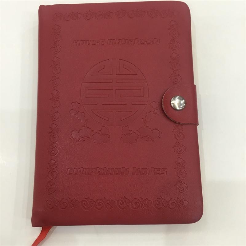 high quality leather hard cover notebook with elastic band a5 pu