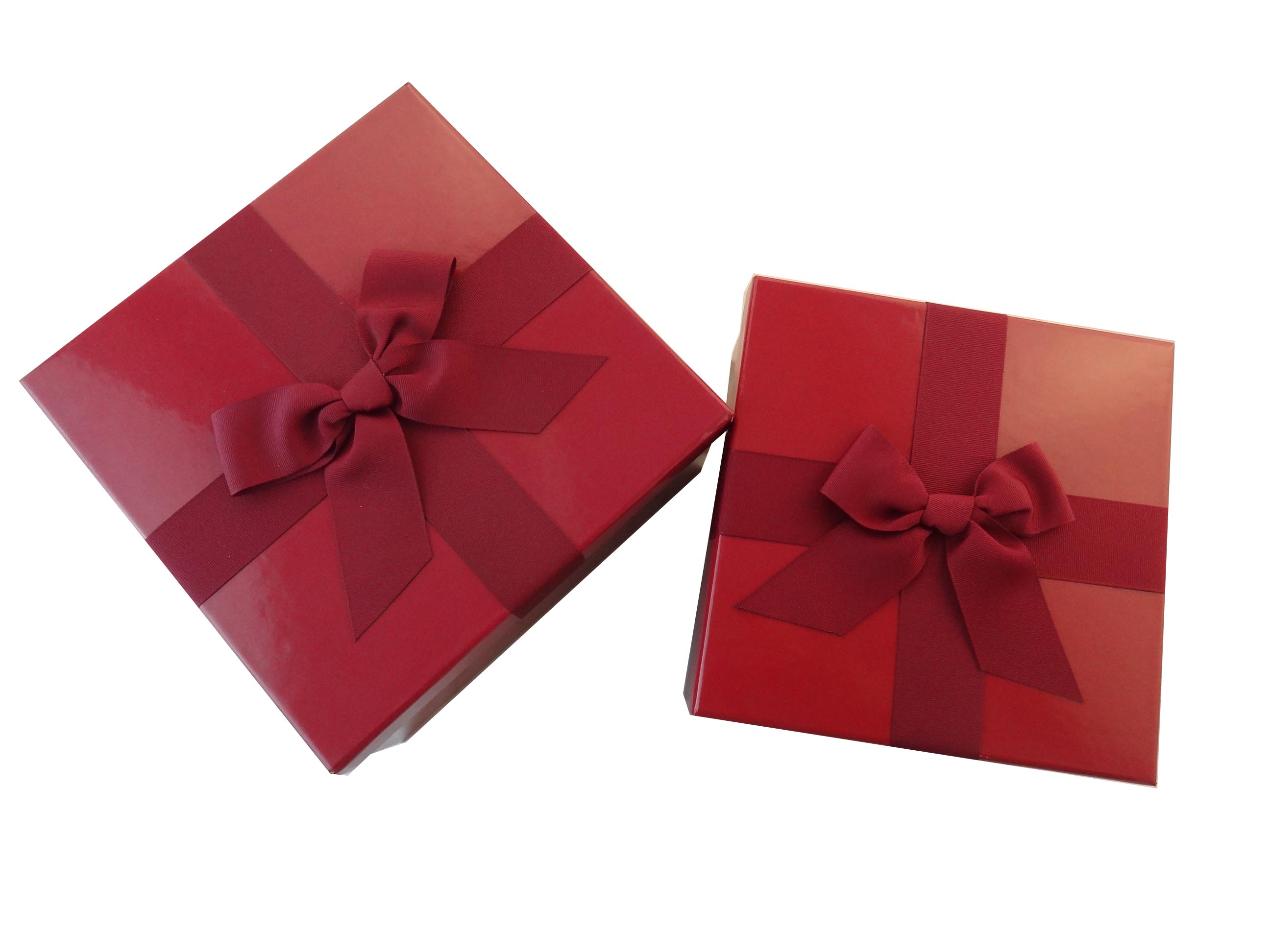 Good Looking Red Base and Lid Gift Box with Ribbon