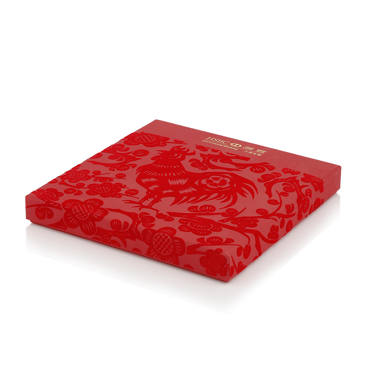 Red Paper Box Supplier with Hot Stamping
