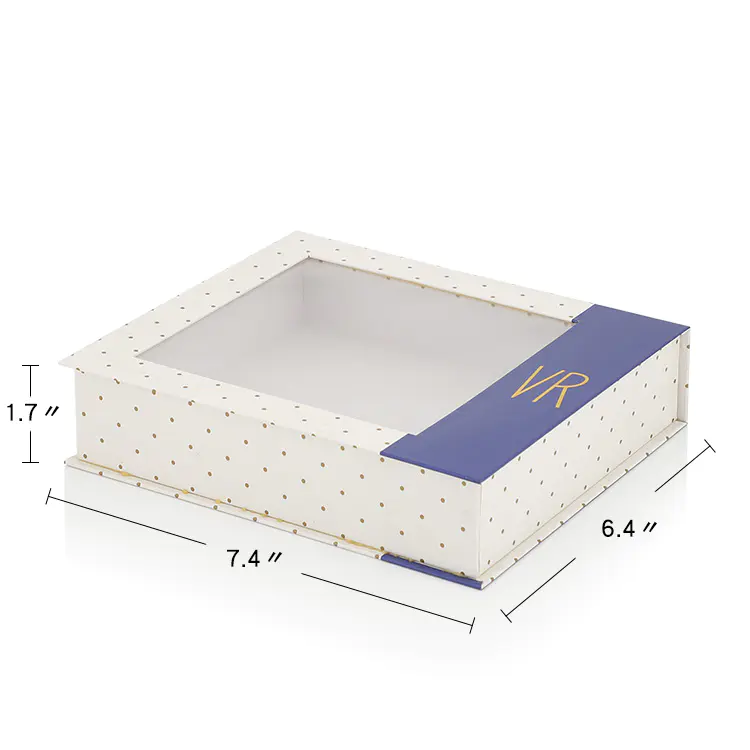White Foldable Paper Box with Pvc Window Wholesale